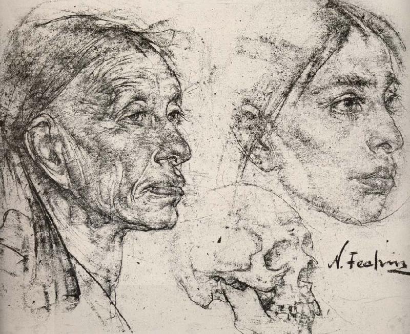 Nikolay Fechin Study of female-s head